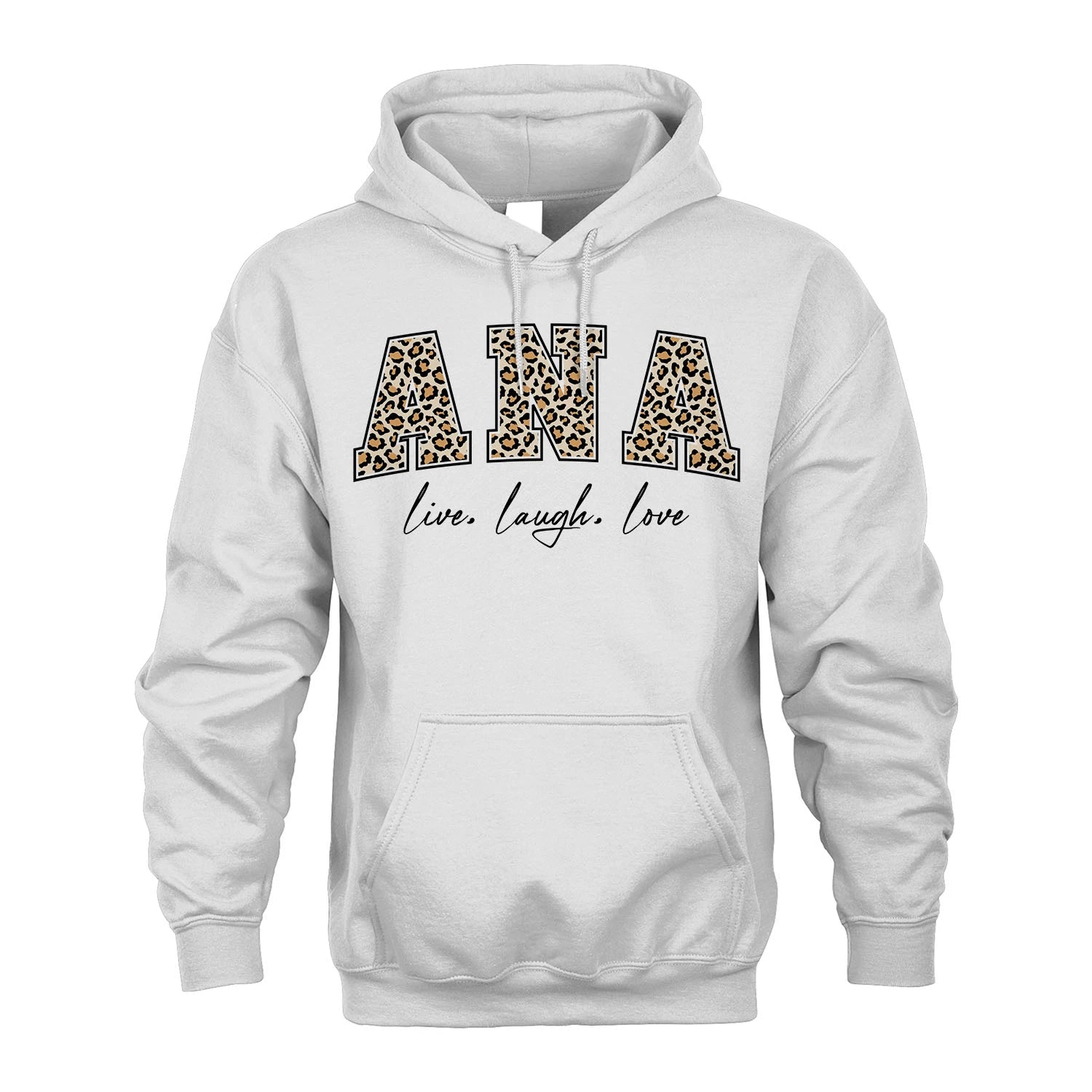 Live Laugh Love Custom Name With Leopard Pattern Shirt ANA M1-13