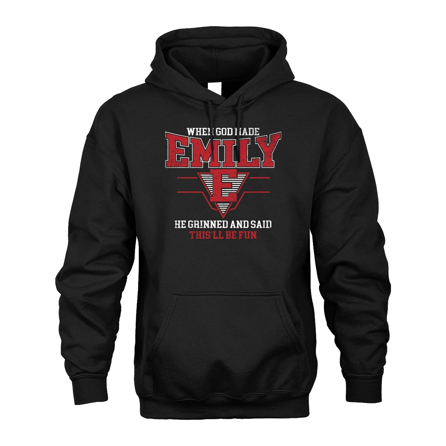When God Made Your Name He Grinned And Said This'll Be Fun Baseball Shirt EMILY M1-29