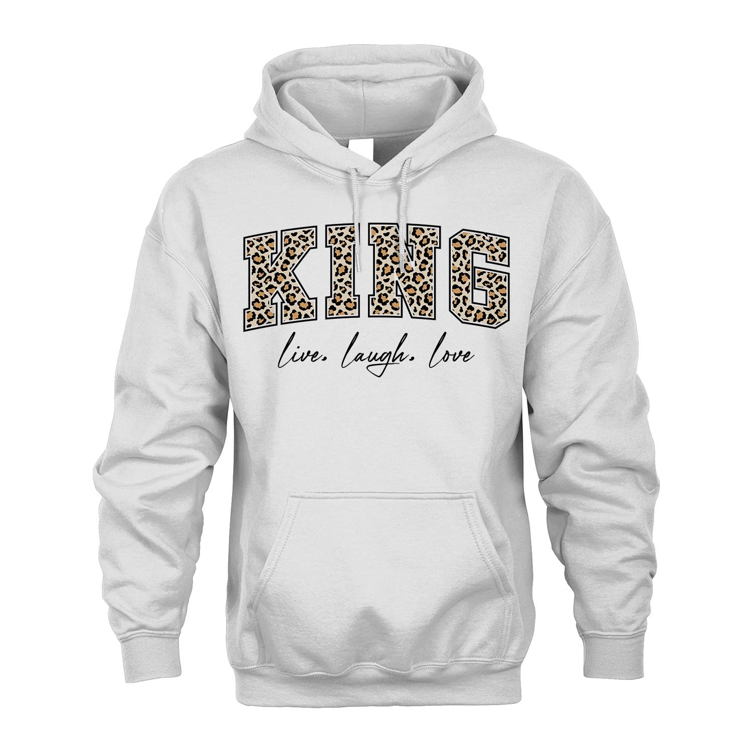 Live Laugh Love Custom Name With Leopard Pattern Shirt KING M1-13