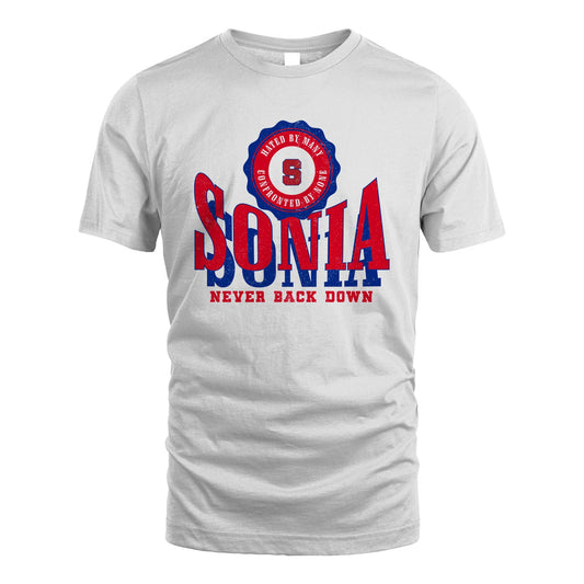 Your Name Never Back Down Shirt SONIA M1-33