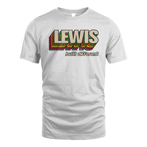 Your Name Built Different Retro Shirt LEWIS M1-26
