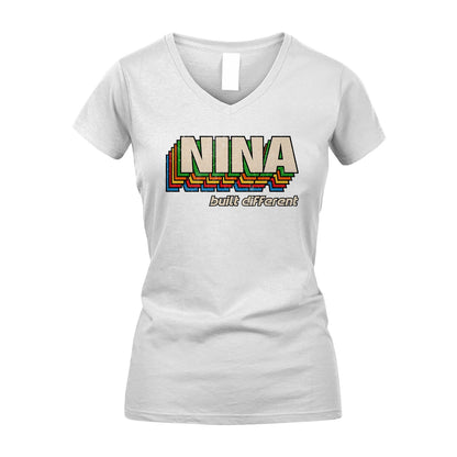 Your Name Built Different Retro Shirt NINA M1-26