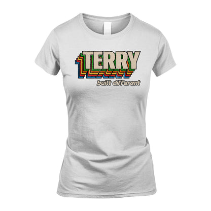 Your Name Built Different Retro Shirt TERRY M1-26