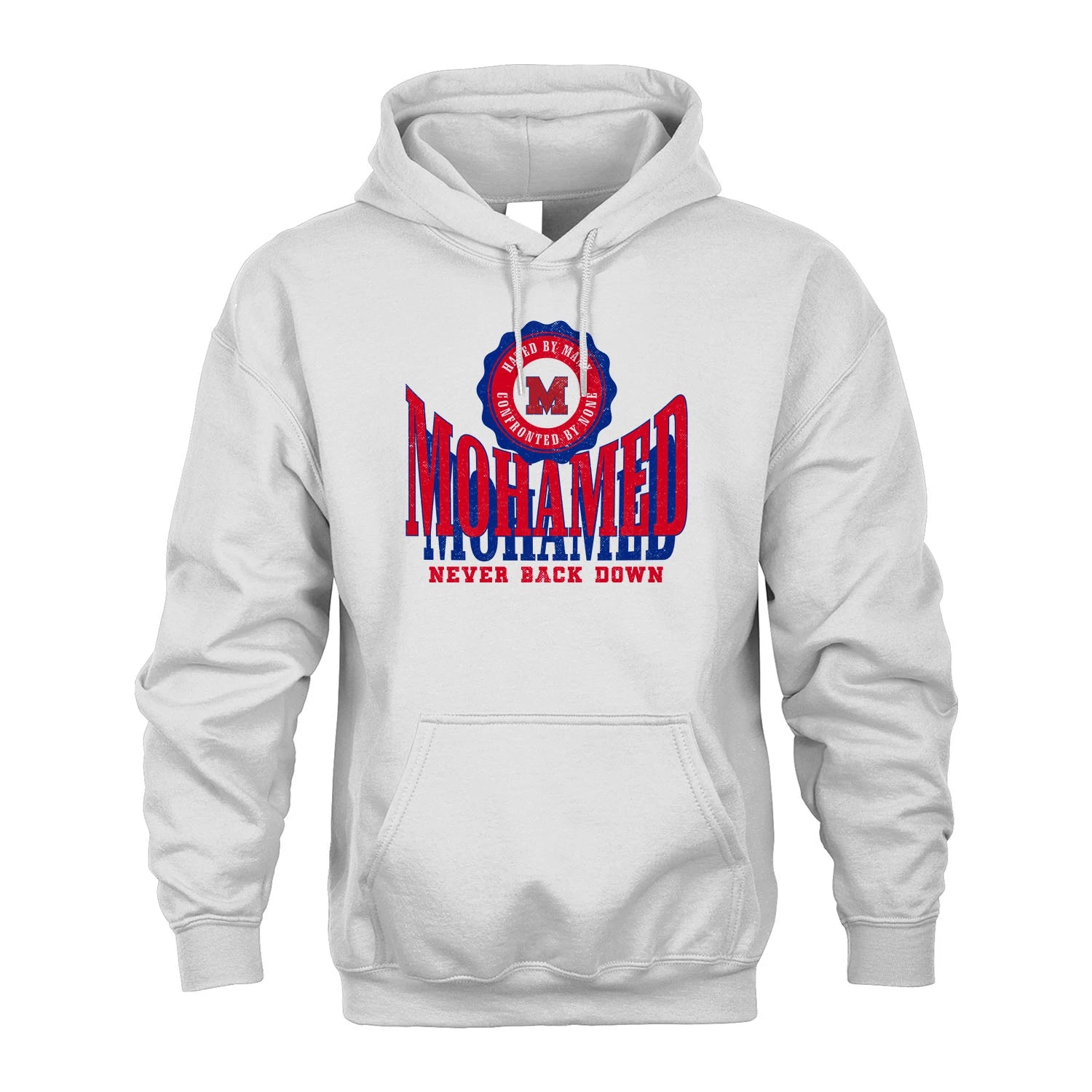 Your Name Never Back Down Shirt MOHAMED M1-33