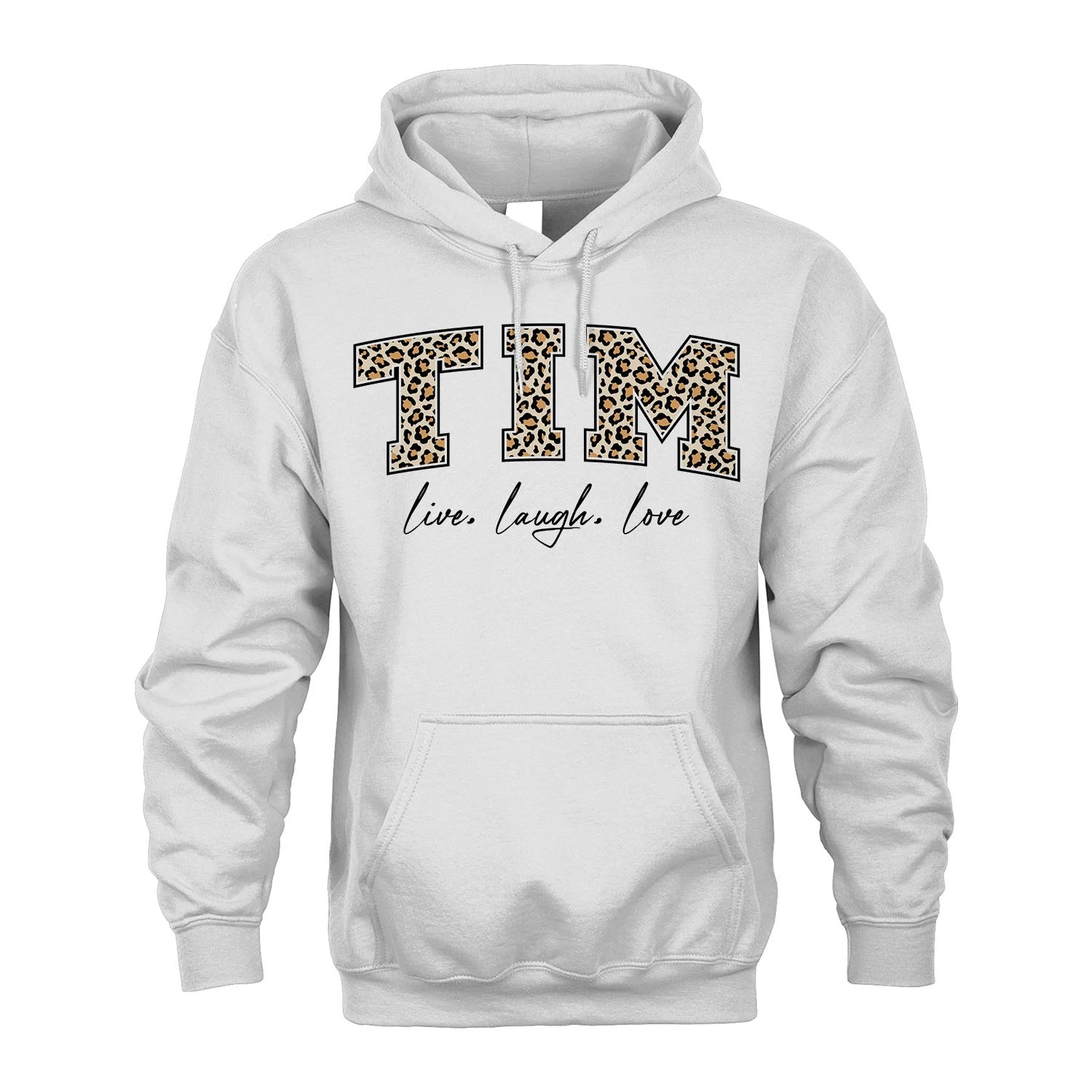 Live Laugh Love Custom Name With Leopard Pattern Shirt TIM M1-13