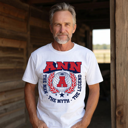 The Man The Myth The Legend Logo Shirt ANN M1-30