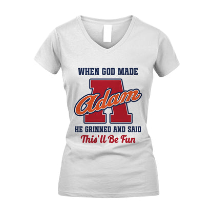 God Made Your Name Custom Shirt ADAM M1-16