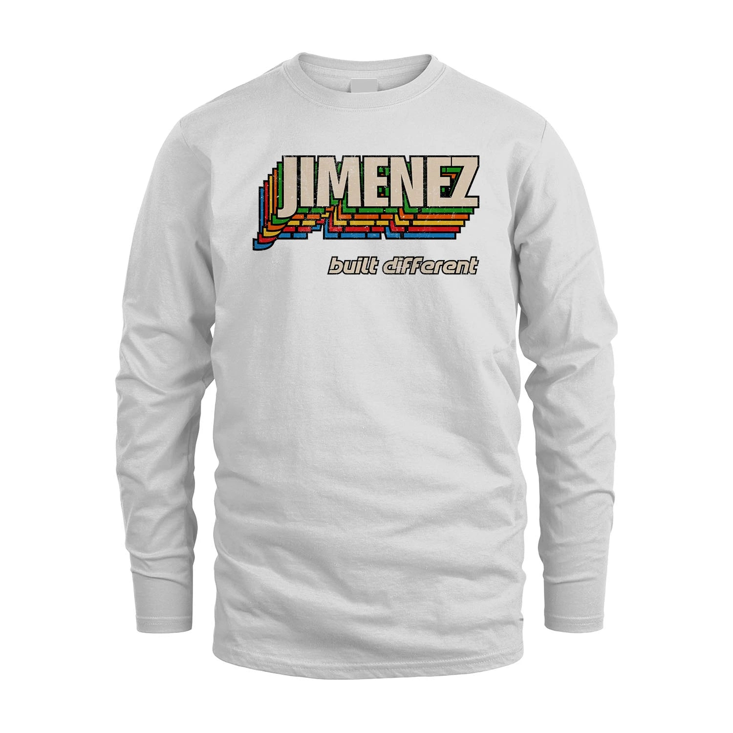 Your Name Built Different Retro Shirt JIMENEZ M1-26