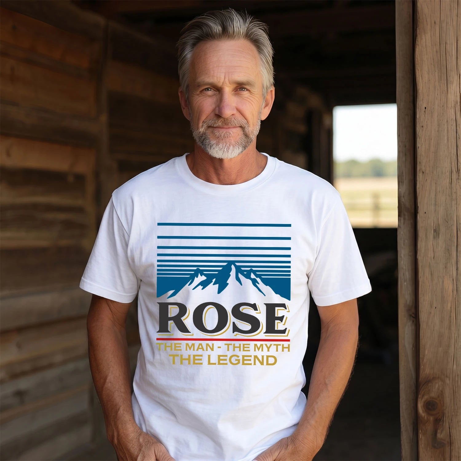 The Man The Myth The Legend Vintage Mountain Shirt ROSE M1-19
