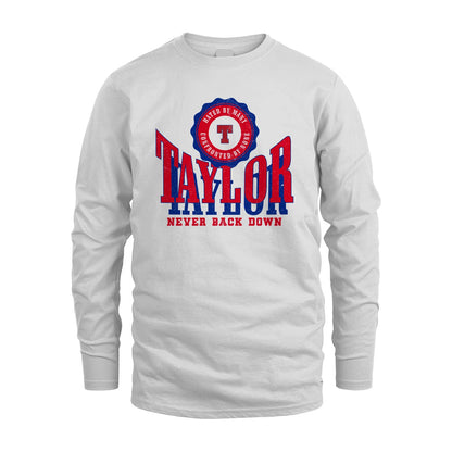 Your Name Never Back Down Shirt TAYLOR M1-33