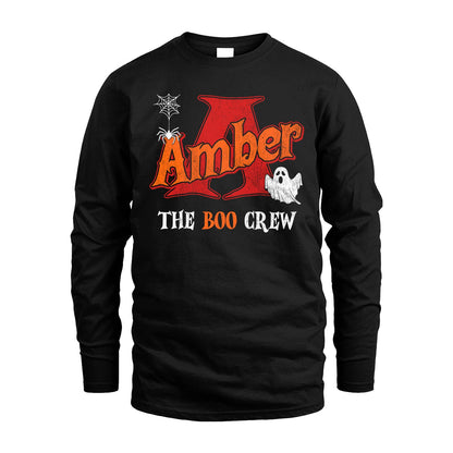 The Boo Crew Halloween Custom Name Shirt AMBER M1-22