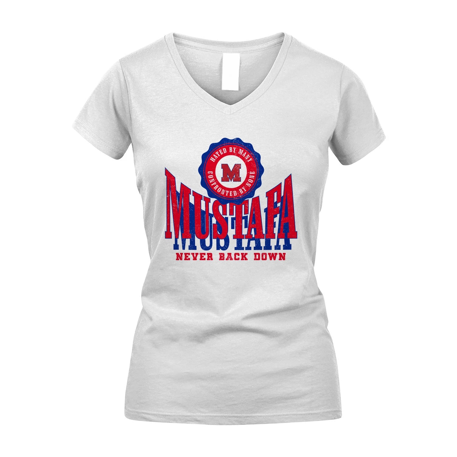 Your Name Never Back Down Shirt MUSTAFA M1-33
