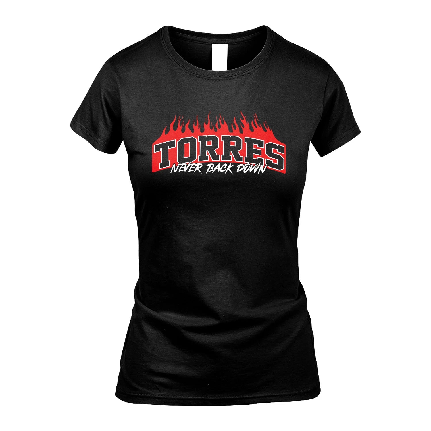 Never Back Down Your Name With Fire Shirt TORRES M1-37