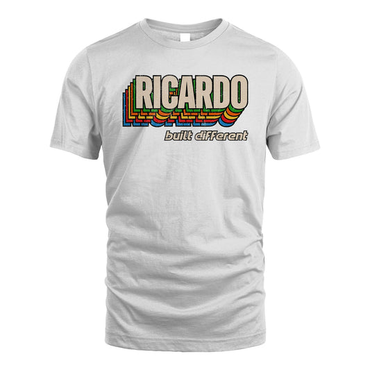 Your Name Built Different Retro Shirt RICARDO M1-26