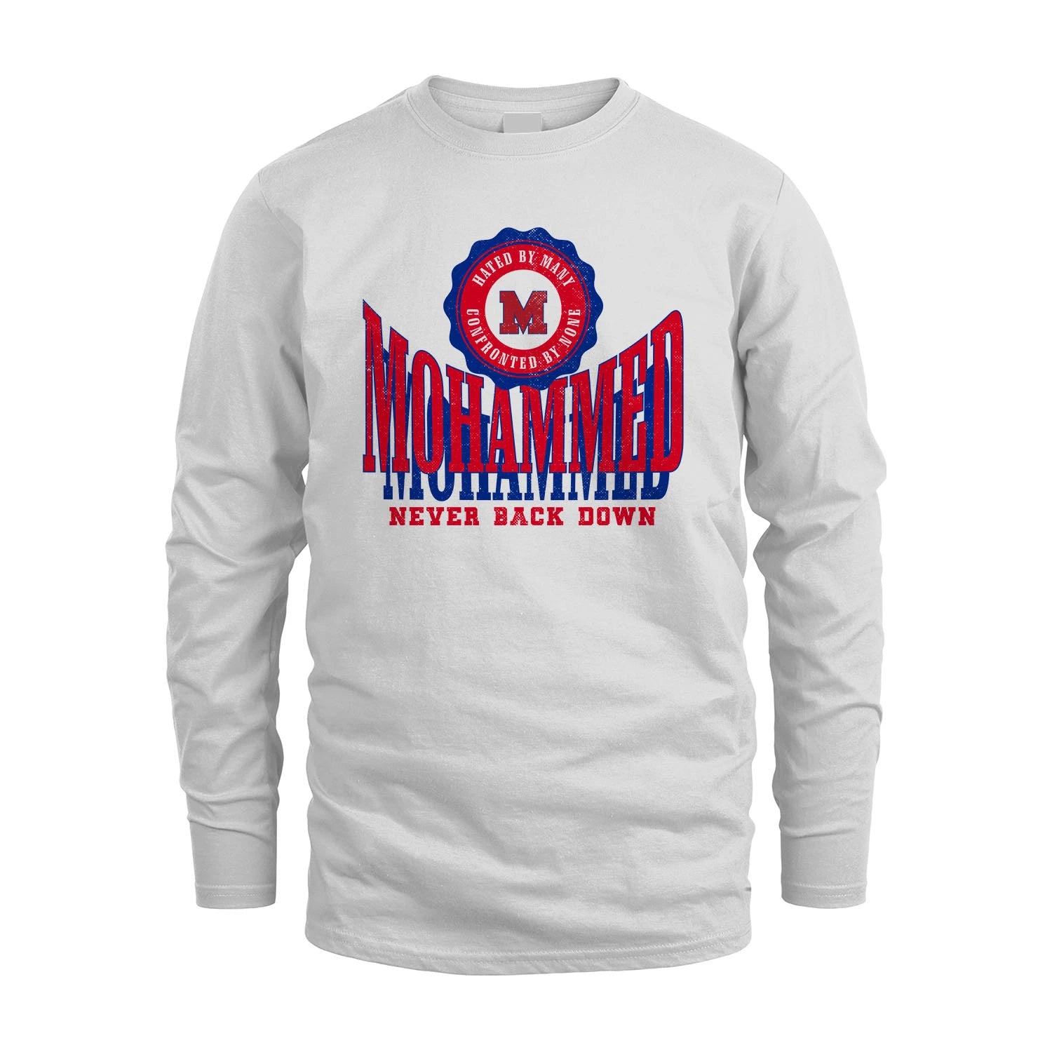Your Name Never Back Down Shirt MOHAMMED M1-33