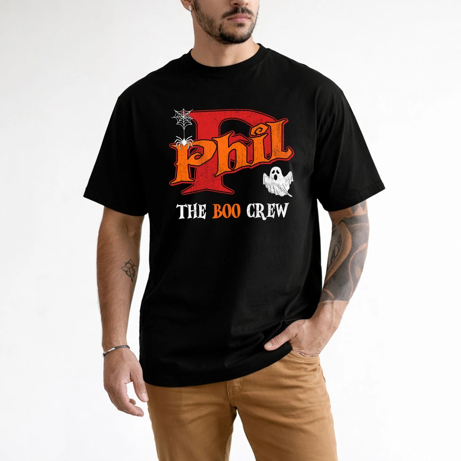 The Boo Crew Halloween Custom Name Shirt PHIL M1-22