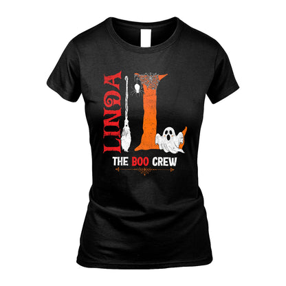 The Boo Crew Halloween With Your Name Shirt LINDA M1-23