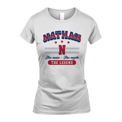 The Man The Myth The Legend With Your Name Shirt NATHAN M1-35