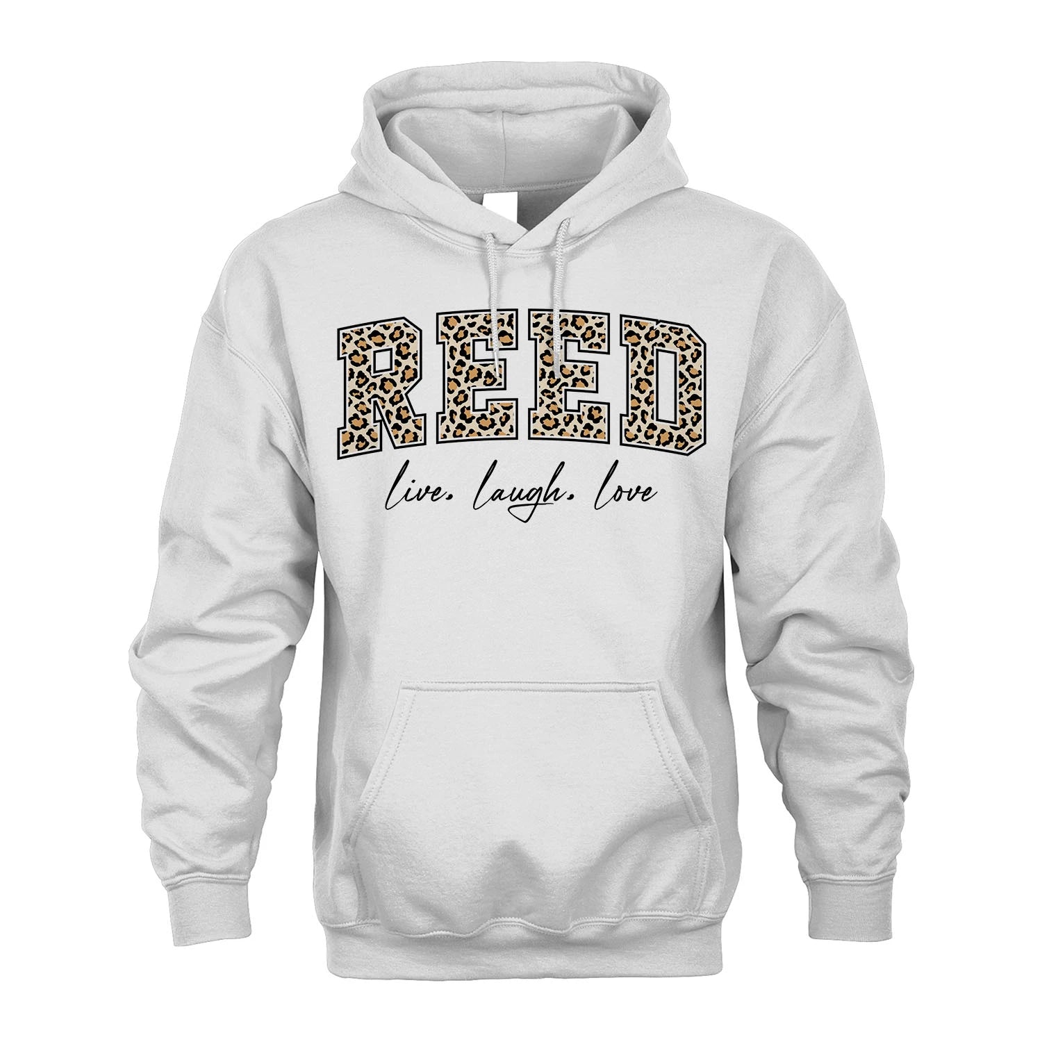 Live Laugh Love Custom Name With Leopard Pattern Shirt REED M1-13