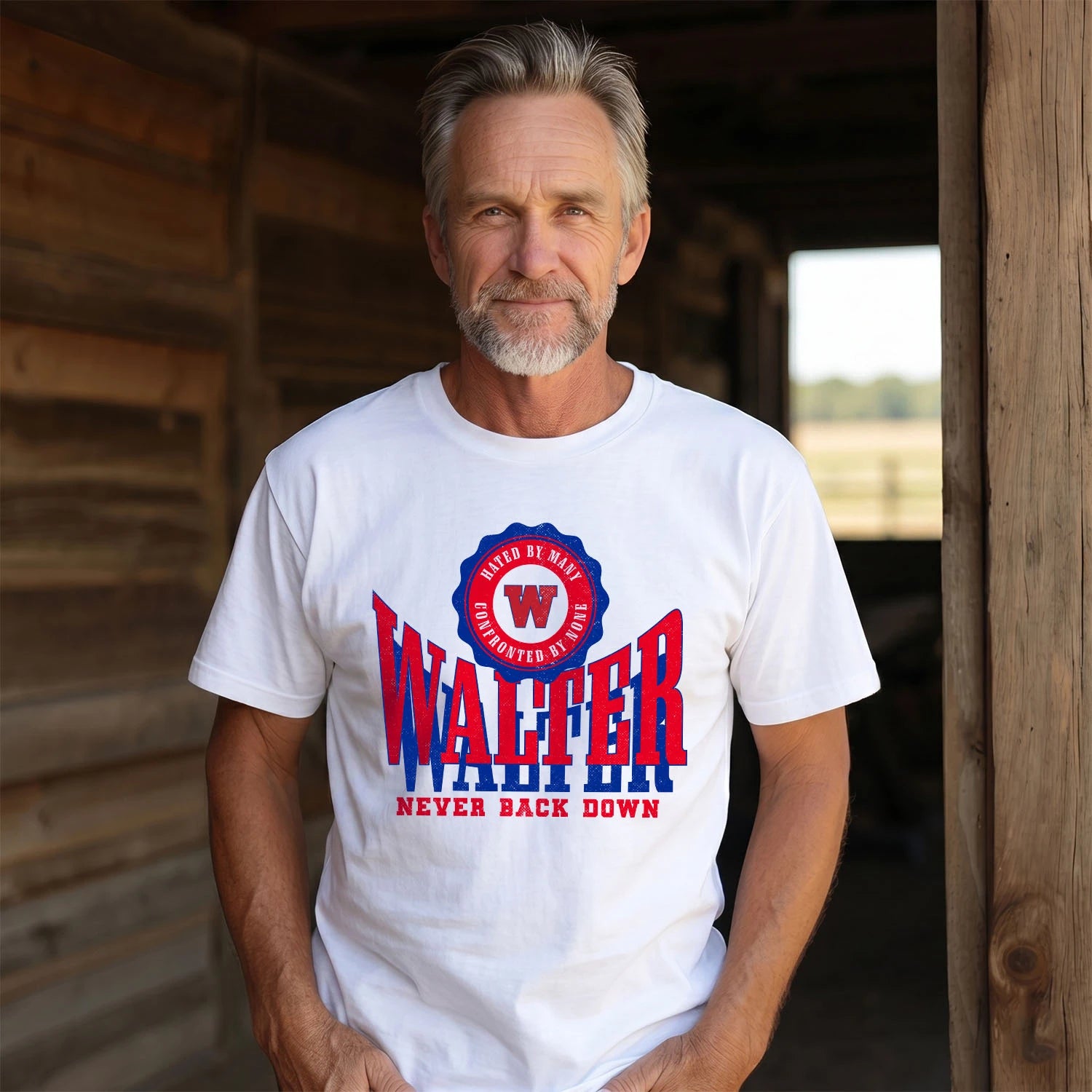Your Name Never Back Down Shirt WALTER M1-33