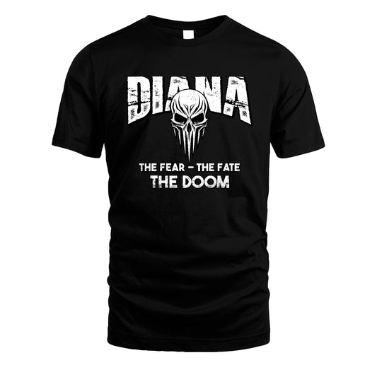 The Fear The Fate The Doom Skull Shirt DIANA M1-39