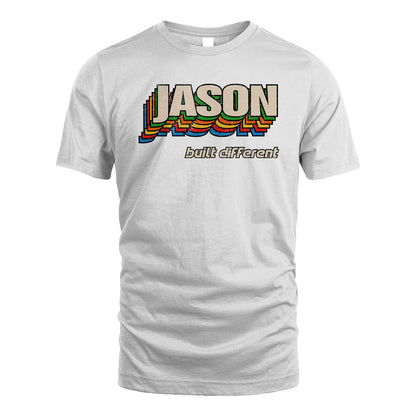 Your Name Built Different Retro Shirt JASON M1-26