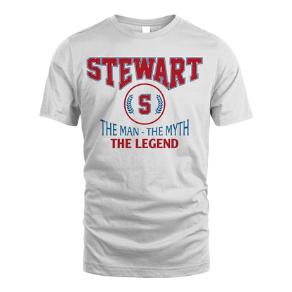 The Man The Myth The Legend Jet Style Shirt STEWART M1-9