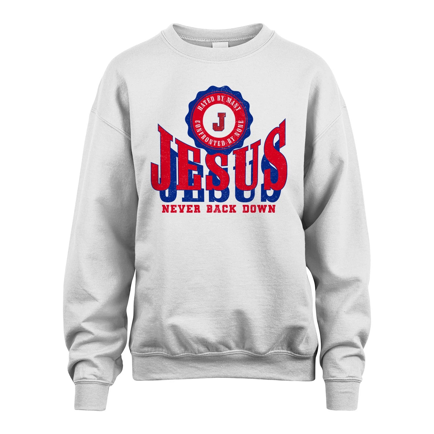 Your Name Never Back Down Shirt JESUS M1-33
