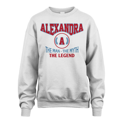 The Man The Myth The Legend Jet Style Shirt ALEXANDRA M1-9