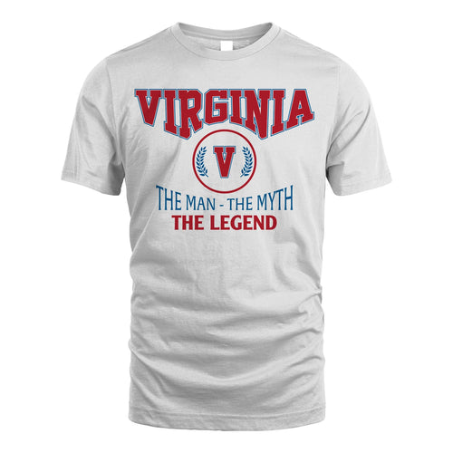 The Man The Myth The Legend Jet Style Shirt VIRGINIA M1-9