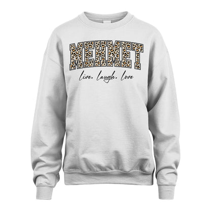Live Laugh Love Custom Name With Leopard Pattern Shirt MEHMET M1-13