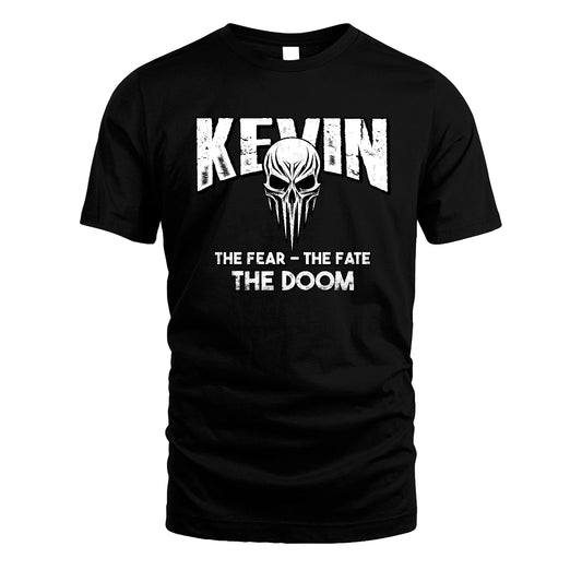 The Fear The Fate The Doom Skull Shirt KEVIN M1-39