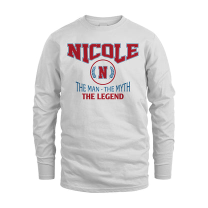 The Man The Myth The Legend Jet Style Shirt NICOLE M1-9