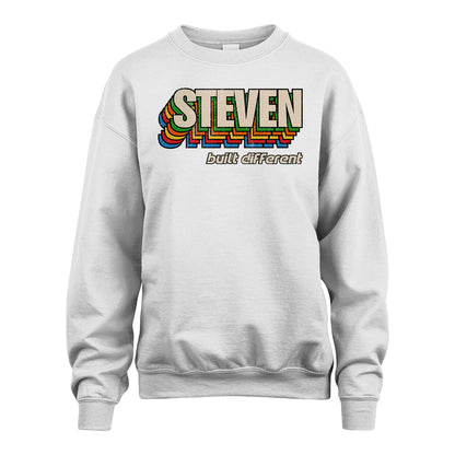 Your Name Built Different Retro Shirt STEVEN M1-26
