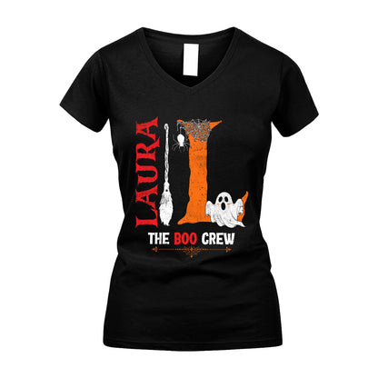 The Boo Crew Halloween With Your Name Shirt LAURA M1-23