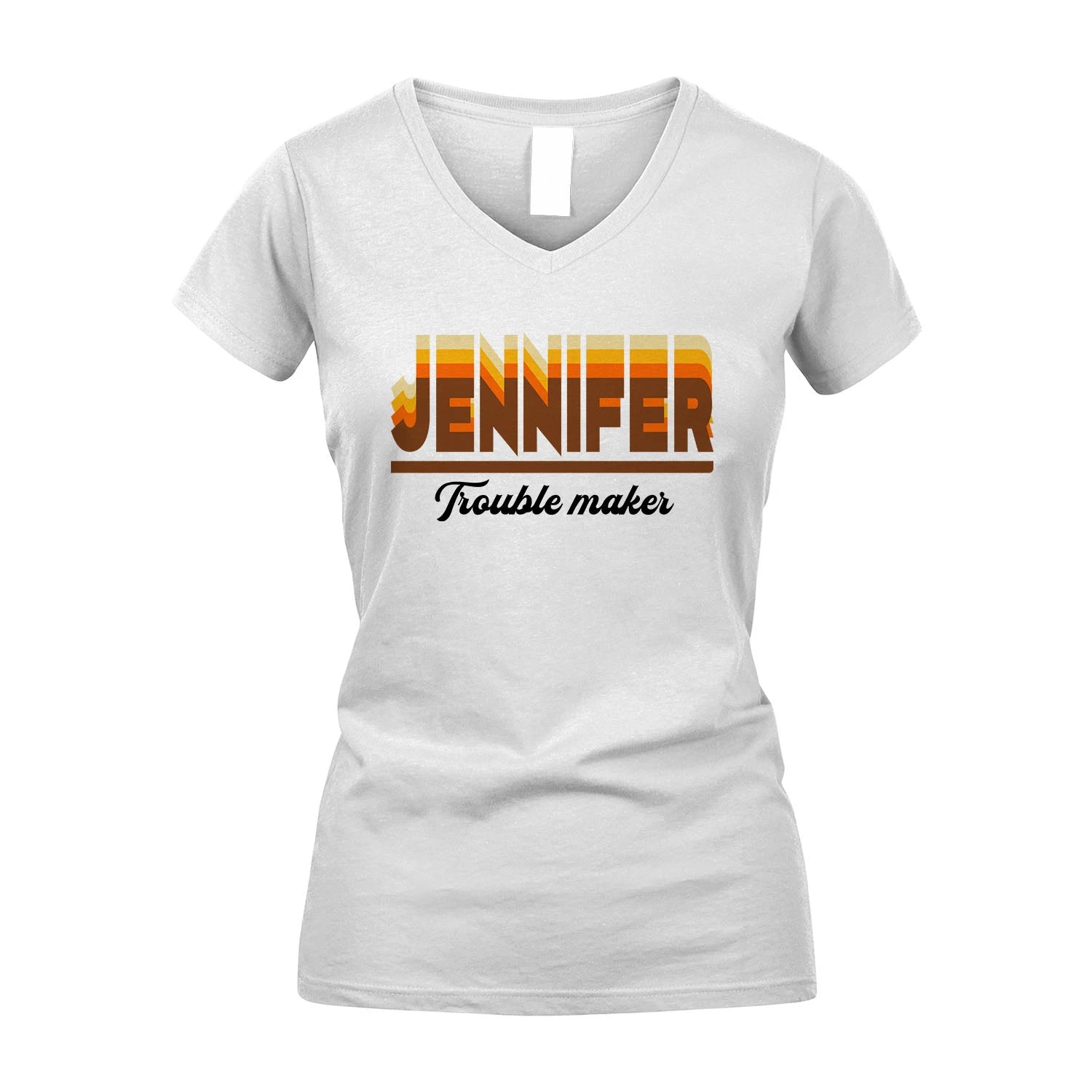 Your Name Trouble Maker Funny Shirt JENNIFER M1-34