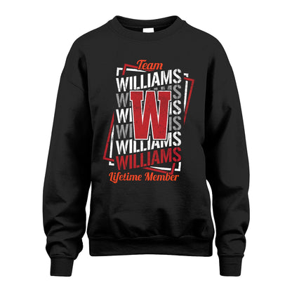 Team Your Name Lifetime Member Sporty Shirt WILLIAMS M1-25
