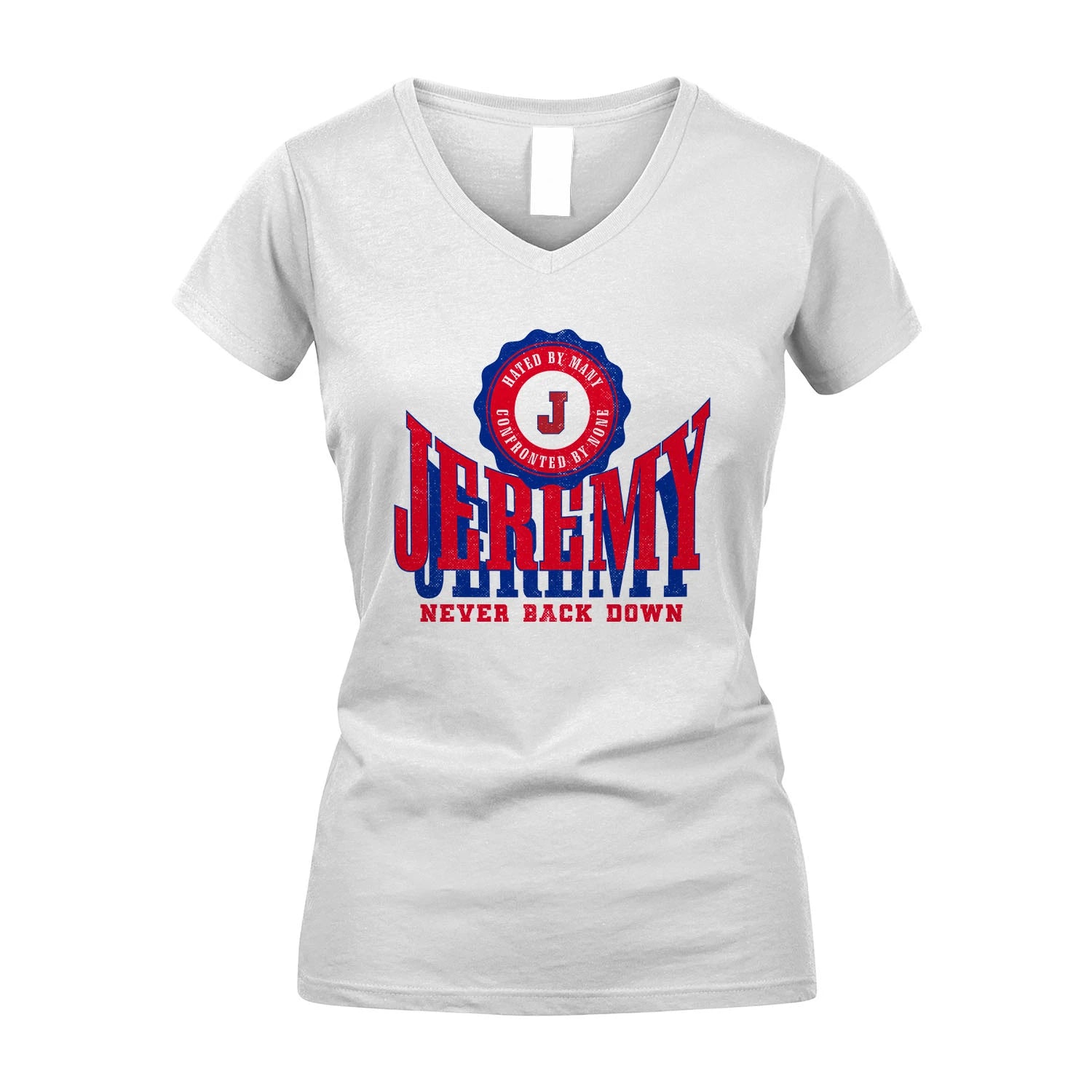 Your Name Never Back Down Shirt JEREMY M1-33
