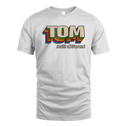 Your Name Built Different Retro Shirt TOM M1-26