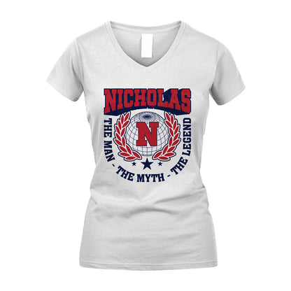 The Man The Myth The Legend Logo Shirt NICHOLAS M1-30