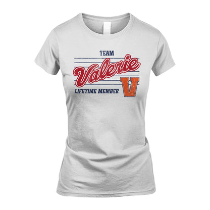 Team Your Name Lifetime Member Vintage Shirt VALERIE M1-24