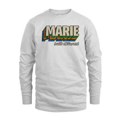 Your Name Built Different Retro Shirt MARIE M1-26