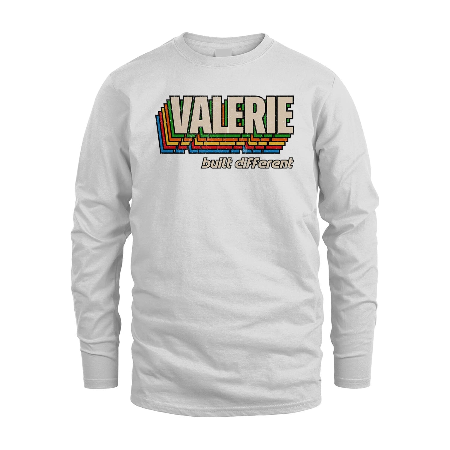 Your Name Built Different Retro Shirt VALERIE M1-26