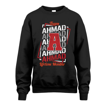 Team Your Name Lifetime Member Sporty Shirt AHMAD M1-25