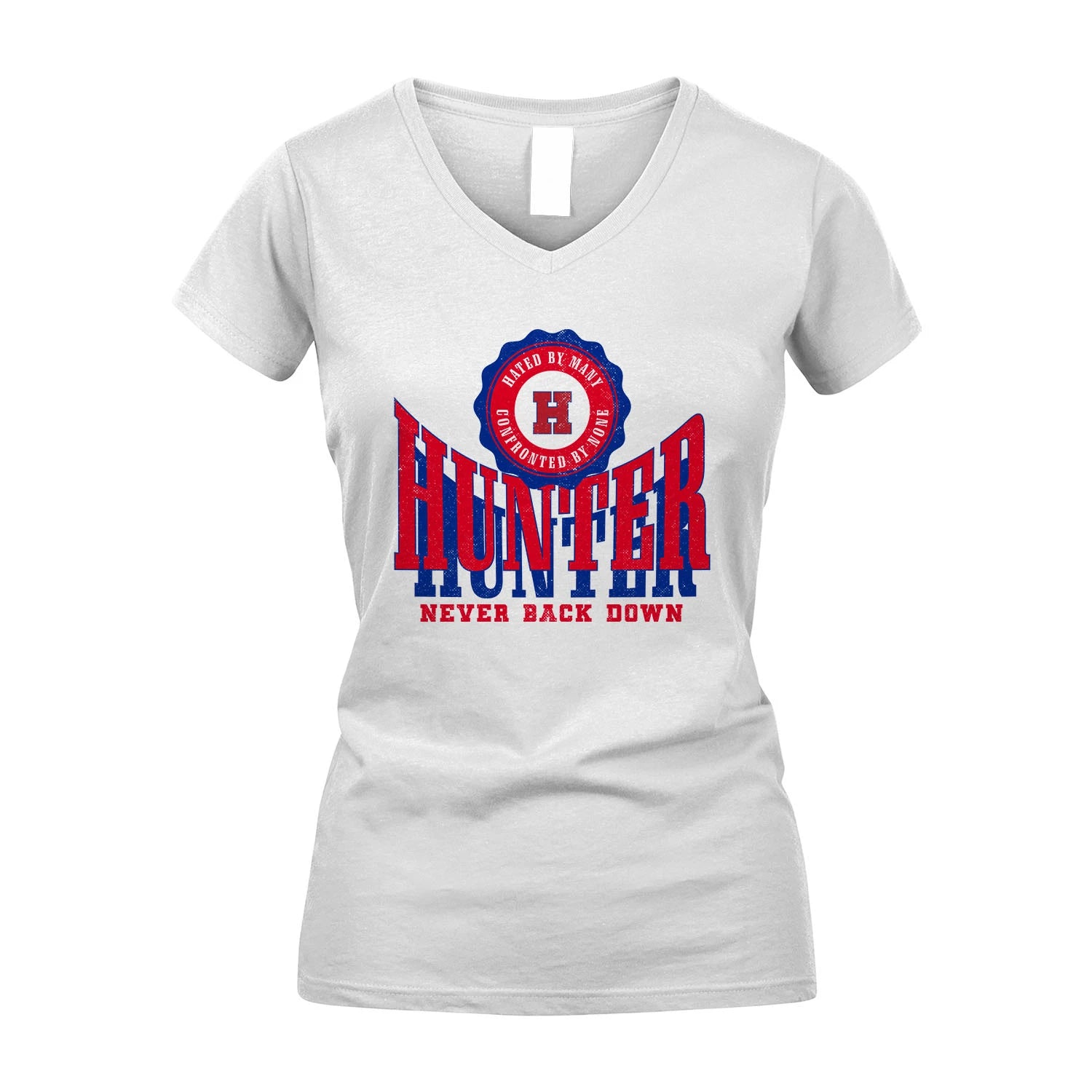 Your Name Never Back Down Shirt HUNTER M1-33