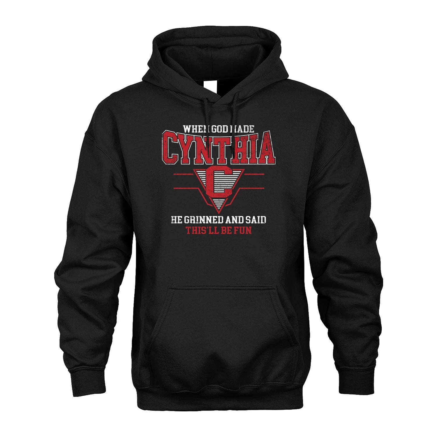 When God Made Your Name He Grinned And Said This'll Be Fun Baseball Shirt CYNTHIA M1-29