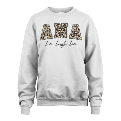Live Laugh Love Custom Name With Leopard Pattern Shirt ANA M1-13
