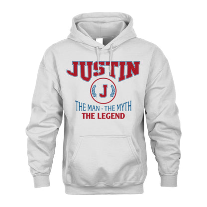The Man The Myth The Legend Jet Style Shirt JUSTIN M1-9