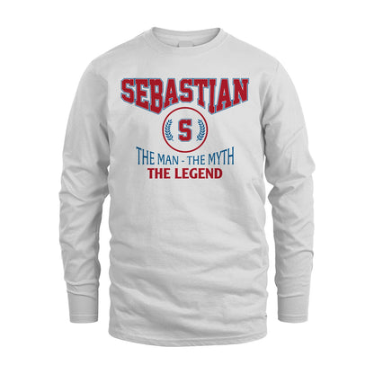 The Man The Myth The Legend Jet Style Shirt SEBASTIAN M1-9