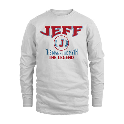 The Man The Myth The Legend Jet Style Shirt JEFF M1-9